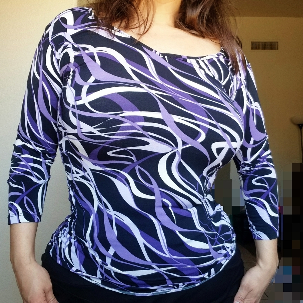 Vintage funky print top